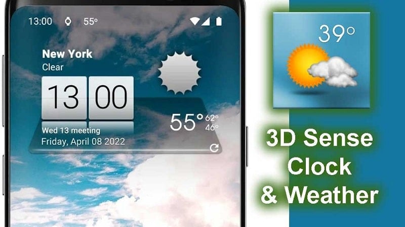 3D Sense Clock & Weather