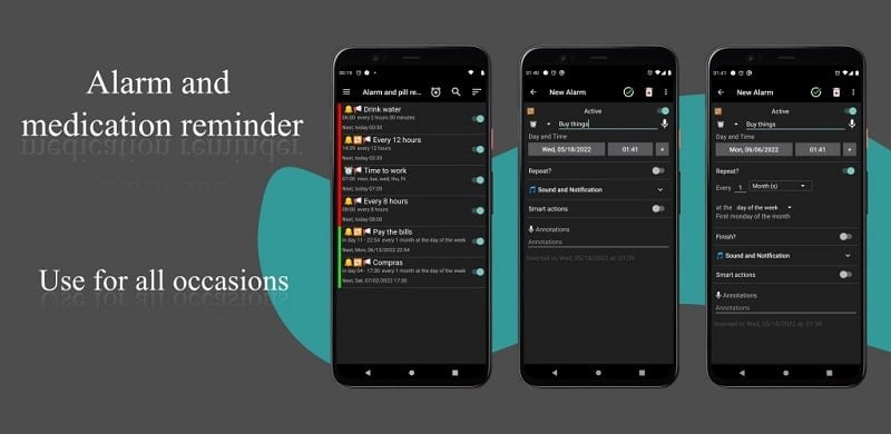 Alarm and pill reminder v1.34.1 MOD APK (Pro Unlocked)