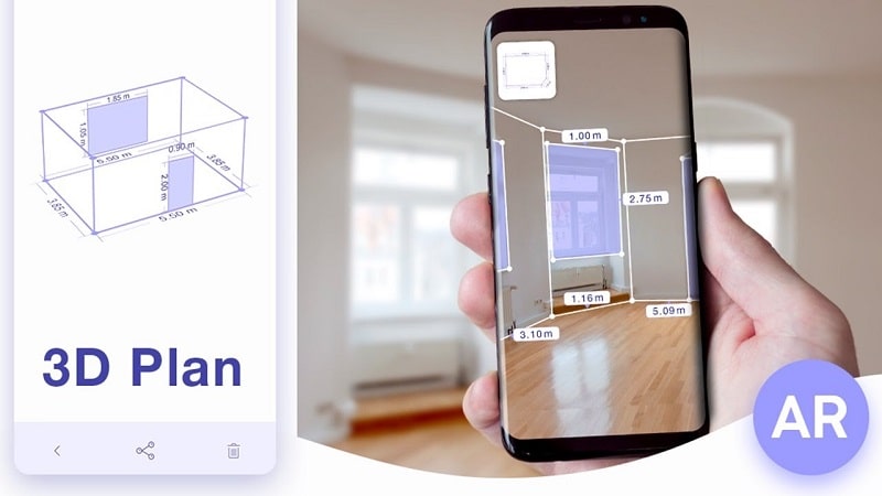 AR Plan 3D Tape Measure, Ruler v4.8.14 MOD APK (Unlocked Premium)