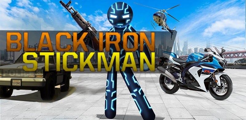 Black Stickman Rope Hero v1.1 MOD APK (Unlimited money/God mode, add exp)