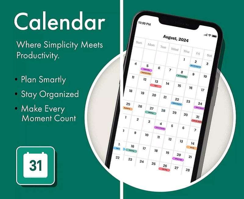 Calendar v20.1 MOD APK (Unlocked Pro)