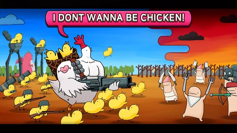 Chicken VS Man v1.040 MOD APK (Unlimited upgrade)