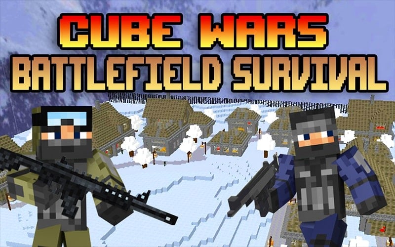 Cube Wars Battle Survival v1.81 MOD APK (God mode, dumb enemy)