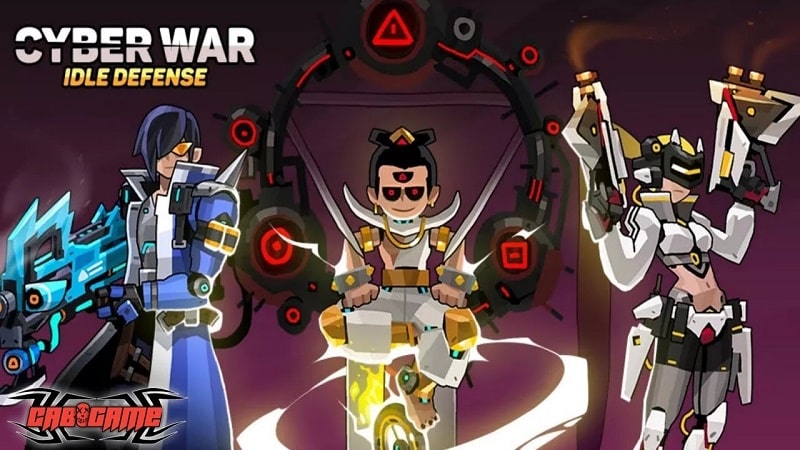 Cyber War: Idle Defense heroes v3.0.6 MOD APK (Menu, God mode/Onehit/Max VIP)