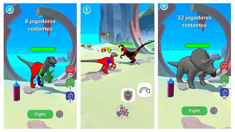 Dino Fight v0.1.5 MOD APK (Menu/Instant Win)