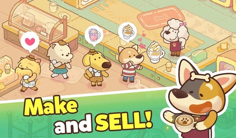 Dog Cafe Tycoon v1.0.26 MOD APK (Unlimited Money)