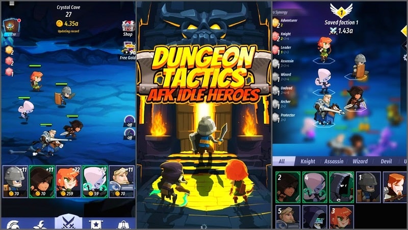 Dungeon Tactics: AFK Heroes v1.4.0 MOD APK (Unlimited money)