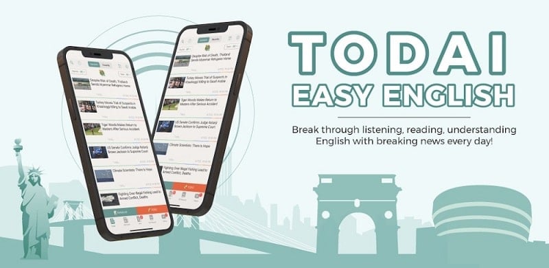 Easy English News: TODAI v2.2.1 MOD APK (Unlocked Premium)