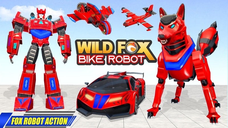 Fox Robot Transform Bike Game v105 MOD APK (Menu/Unlimited money)