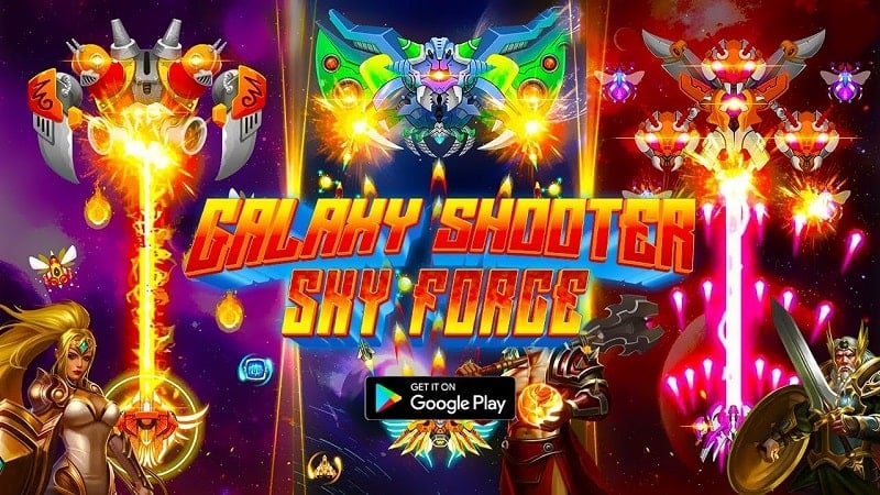 Galaxy Shooter Sky Force v120.20231026 MOD APK (Unlimited money/God mode)