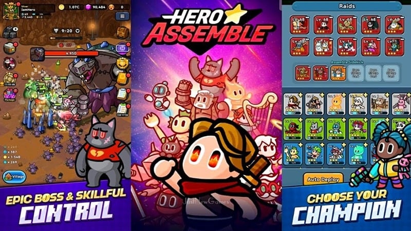 Hero Assemble: Epic Idle RPG v1.8.0 MOD APK (Menu/God mode/Damage/Defense Multiplier/Always Crit)