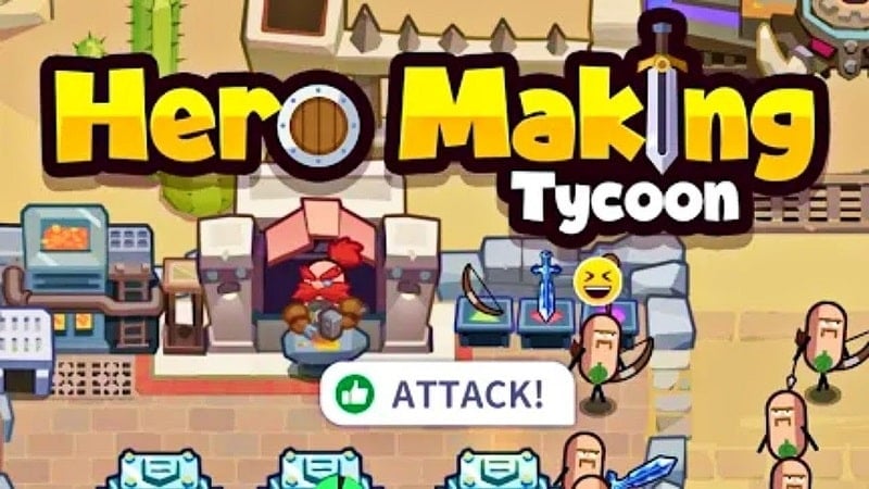 Hero Making Tycoon v2.1.19 MOD APK (Free shopping/Attack multiplier)