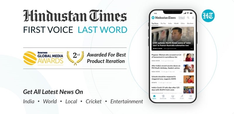 Hindustan Times v4.8.63 MOD APK (Premium Unlocked)