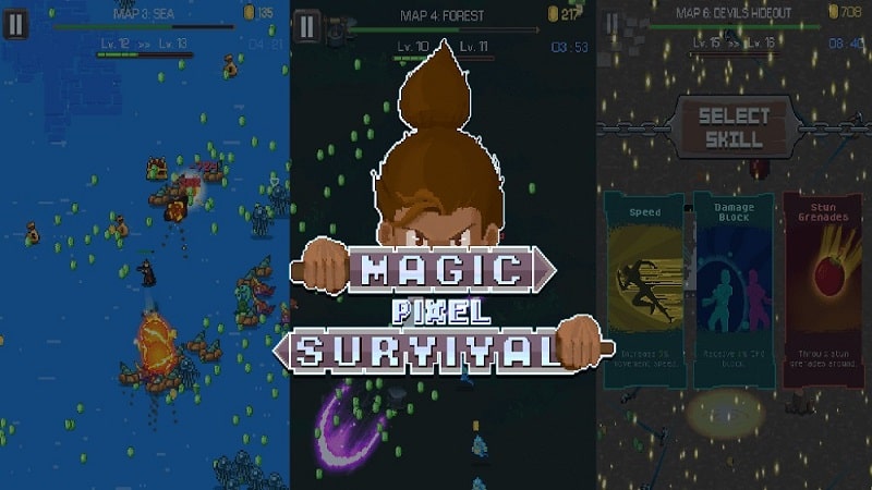 Magic Pixel Survival v1.23 MOD APK (Menu/Unlimited money/God mode/One hit)