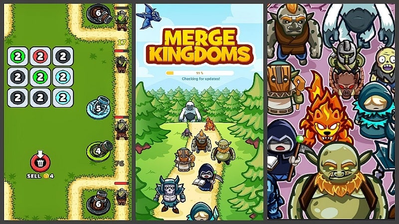 Merge Kingdoms v1.1.7563 MOD APK (Unlimited money, hammer, cards)