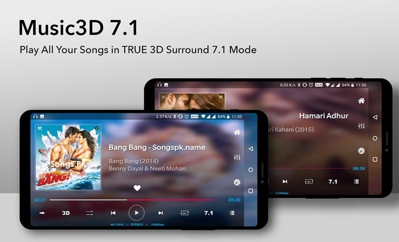 Music Player 3D Surround 7.1 v2.1.05 MOD APK (Premium Unlocked)