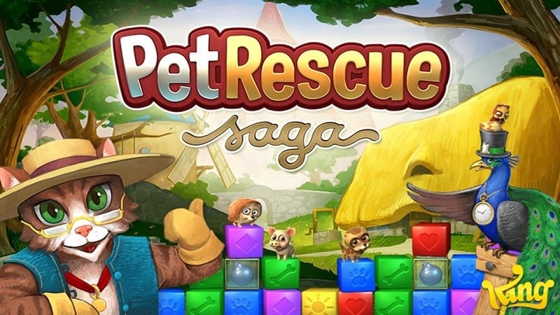 Pet Rescue Saga v3.8.1 MOD APK (Menu/Unlimited Boosters, Lives)