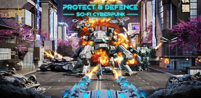 Protect & Defense Sci-Fi Cyber v2.0.6 MOD APK (Unlimited money/Free upgrades)