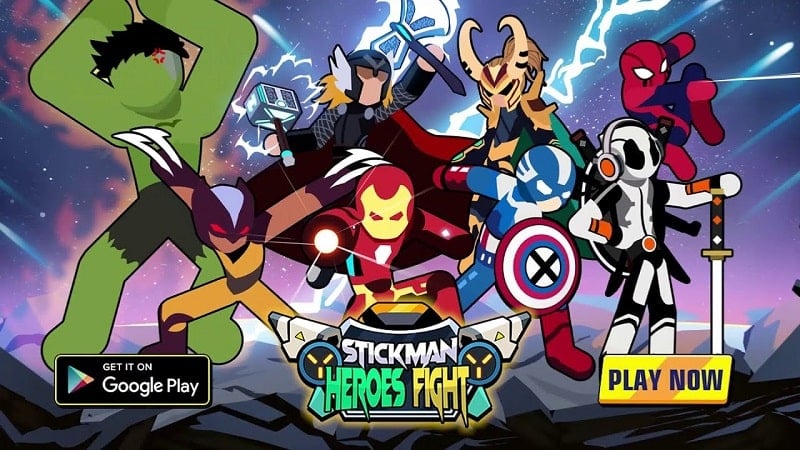 Stickman Heroes v0.2.8 MOD APK (God mode/Unlimited skill)