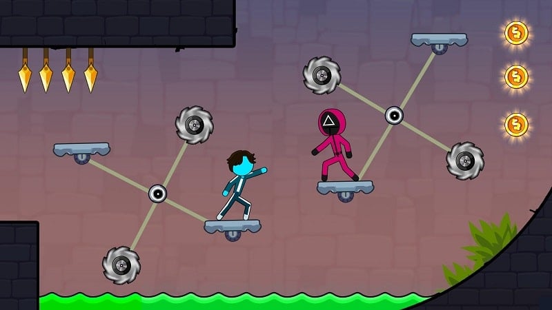 Stickman Red boy and Blue girl