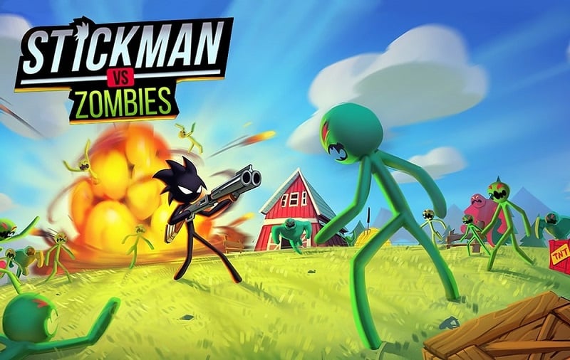 Stickman vs Zombies v1.5.49 MOD APK (Dumb enemy, god mode)