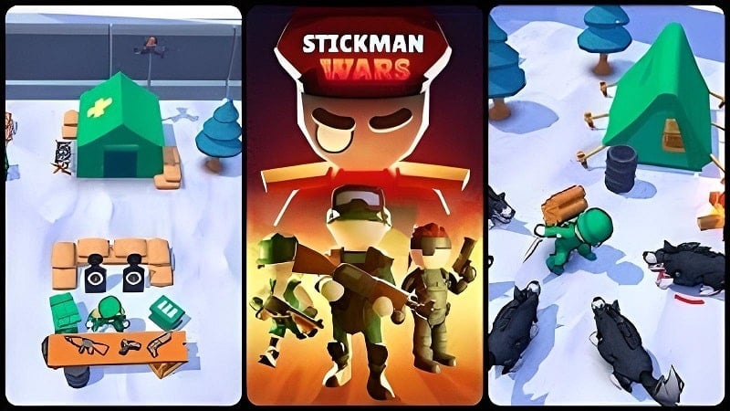 Stickmans of Wars v4.9.4 MOD APK (Menu, Unlimited money/God mode)