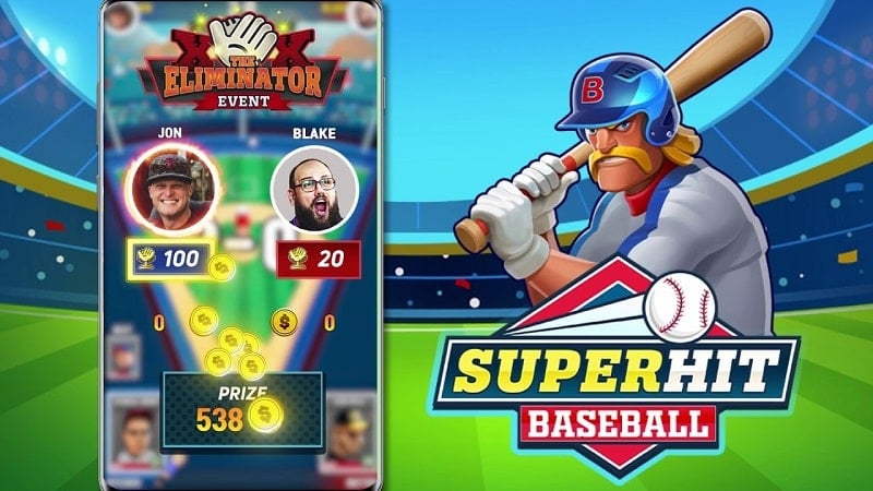 Super Hit Baseball v4.12.2 MOD APK (Auto Aim/Range Shot/No Out Tile)