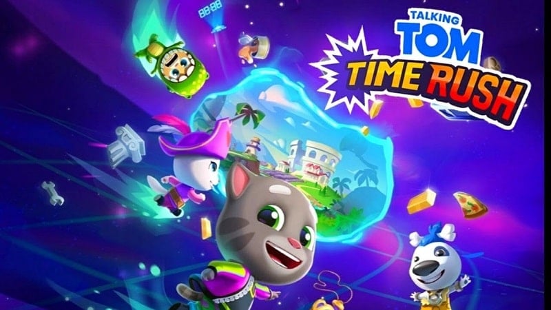 Talking Tom Time Rush v1.3.0.17883 MOD APK (Menu/Infinite Gems)