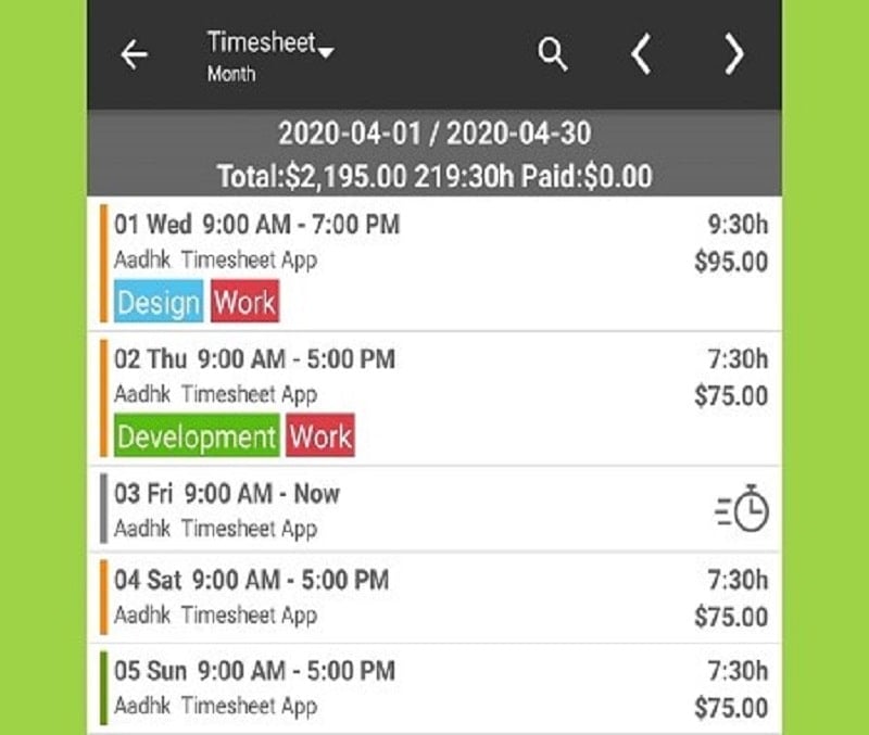 Timesheet – Work Hours Tracker v13.10.10-inApp MOD APK (Unlocked)