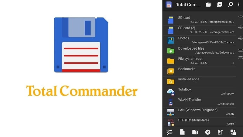 Total Commander v3.50 MOD APK (Unlock All Language)