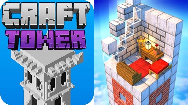 Tower Craft 3D v1.10.19 MOD APK (Unlimited money)