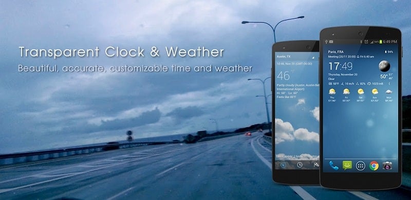 Transparent clock weather Pro v7.12.6 MOD APK (N/A)