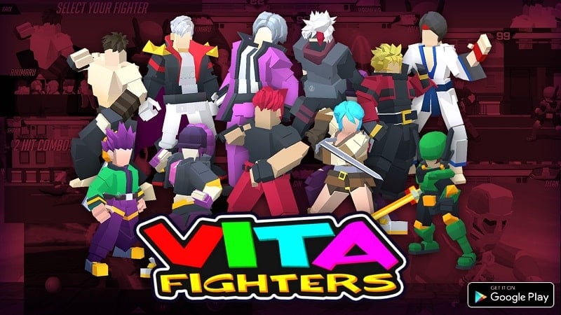 Vita Fighters v.956 MOD APK (God/Dumb enemy)