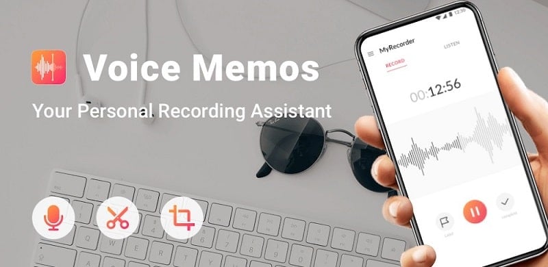 Voice Recorder & Voice Memos v1.01.99.0909 MOD APK (Pro Unlocked)