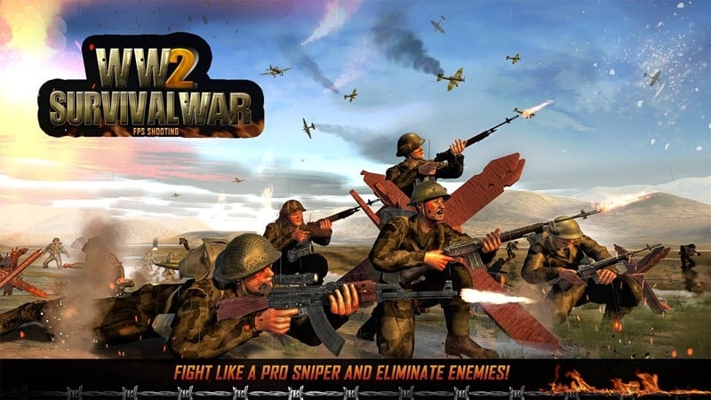 WW2 Survival Shooter v2.9 MOD APK (Menu/Unlock all)